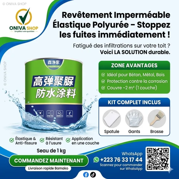 Revêtement Imperméable Polyuréé Élastique Senjingjia 1 kg